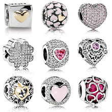 Load image into Gallery viewer, Hot Sale Silver Beads Love Heart Fall In Love Bead For 925 Original Pandora Charm Bracelets &amp; Bangles Jewelry