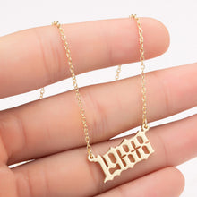 Load image into Gallery viewer, Women Personalized Necklace Special Date Year Number Necklace  girl1994 1995 1996 1997 1998 1999 from 1980 to 2002 chain Jewelry