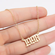 Load image into Gallery viewer, Women Personalized Necklace Special Date Year Number Necklace  girl1994 1995 1996 1997 1998 1999 from 1980 to 2002 chain Jewelry