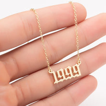 Load image into Gallery viewer, Women Personalized Necklace Special Date Year Number Necklace  girl1994 1995 1996 1997 1998 1999 from 1980 to 2002 chain Jewelry