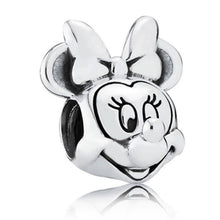 Load image into Gallery viewer, BAOPON 2Pcs/lot Cartoon Mickey Minnie Beads Fits Pandora Bracelet Necklace DIY Making Charms Bracelet For Women Jewelry Gifts