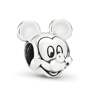 BAOPON 2Pcs/lot Cartoon Mickey Minnie Beads Fits Pandora Bracelet Necklace DIY Making Charms Bracelet For Women Jewelry Gifts