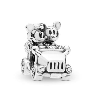 BAOPON 2Pcs/lot Cartoon Mickey Minnie Beads Fits Pandora Bracelet Necklace DIY Making Charms Bracelet For Women Jewelry Gifts