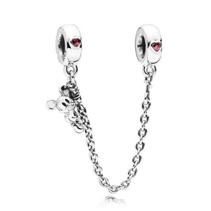 BAOPON 2Pcs/lot Cartoon Mickey Minnie Beads Fits Pandora Bracelet Necklace DIY Making Charms Bracelet For Women Jewelry Gifts