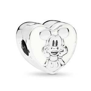 BAOPON 2Pcs/lot Cartoon Mickey Minnie Beads Fits Pandora Bracelet Necklace DIY Making Charms Bracelet For Women Jewelry Gifts