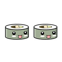 Load image into Gallery viewer, 2019 Lovely Sushi Resin Earrings Kawaii Cartoon Rice Ball Acrylic Earrings Food Art Epoxy Stud Earring