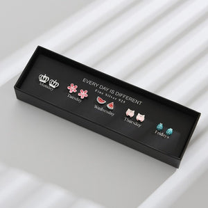 100 Pairs/Set Random Plant Fruit Animal Stud Earrings For Women Girls Kids Jewelry Cute Bear Polymer Clay Earring Set Mix Gifts