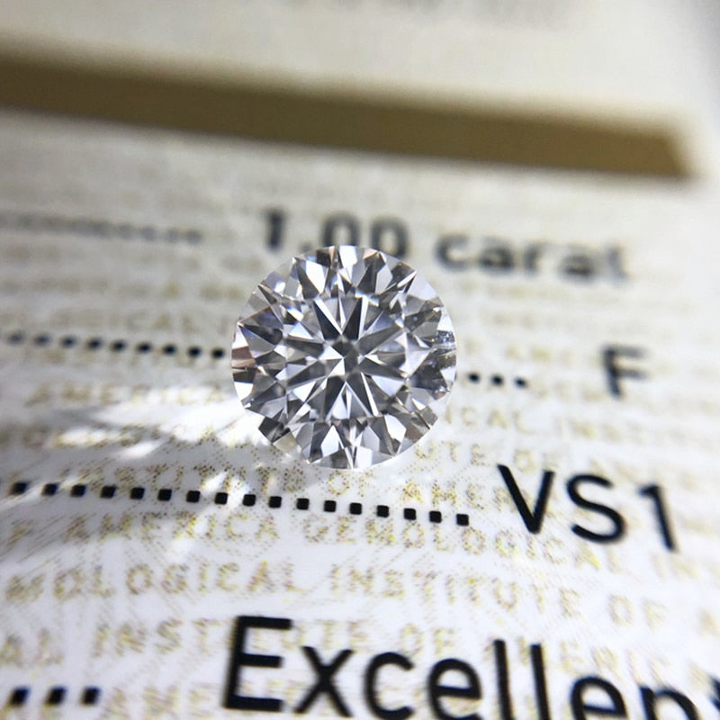 Round Brilliant Cut 1.0ct Carat 6.5mm E F Color Moissanites Loose Stone Diamond ring jewelry bracelet material high quality