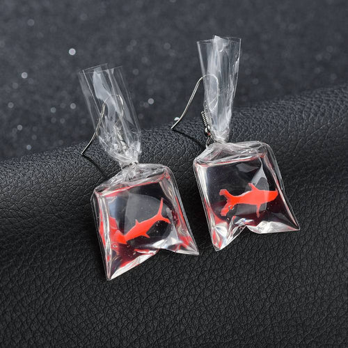 Terreau Kathy Cute Koi Fish Water Bag  Earrings For Women 2019 New Trendy Girl Brincos Anti Allergy Graceful Joker Eardrop