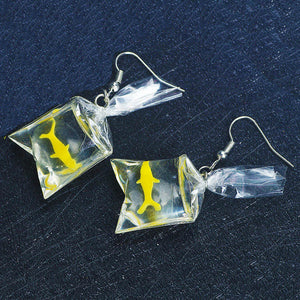 Terreau Kathy Cute Koi Fish Water Bag  Earrings For Women 2019 New Trendy Girl Brincos Anti Allergy Graceful Joker Eardrop