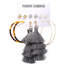 Load image into Gallery viewer, 17KM Vintage Moon Pearl Stud Earrings Set For Women BOHO Tassel Geometric Heart Twist Earring 2019 New DIY Bohemian Jewelry