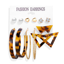 Load image into Gallery viewer, 17KM Vintage Moon Pearl Stud Earrings Set For Women BOHO Tassel Geometric Heart Twist Earring 2019 New DIY Bohemian Jewelry
