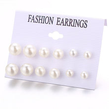 Load image into Gallery viewer, 17KM Vintage Moon Pearl Stud Earrings Set For Women BOHO Tassel Geometric Heart Twist Earring 2019 New DIY Bohemian Jewelry