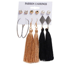 Load image into Gallery viewer, 17KM Vintage Moon Pearl Stud Earrings Set For Women BOHO Tassel Geometric Heart Twist Earring 2019 New DIY Bohemian Jewelry