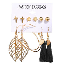 Load image into Gallery viewer, 17KM Vintage Moon Pearl Stud Earrings Set For Women BOHO Tassel Geometric Heart Twist Earring 2019 New DIY Bohemian Jewelry