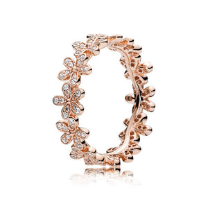 9 Styler 925 Sterling Silver Charms Women Ring Rose Gold Snowflake Crown With Full Crystal Round Ring For Women Jewelry
