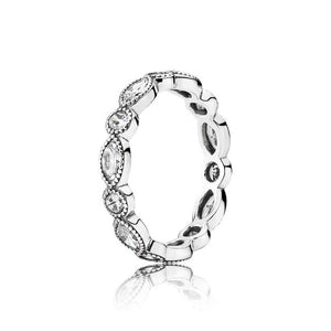 9 Styler 925 Sterling Silver Charms Women Ring Rose Gold Snowflake Crown With Full Crystal Round Ring For Women Jewelry