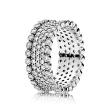 Load image into Gallery viewer, 9 Styler 925 Sterling Silver Charms Women Ring Rose Gold Snowflake Crown With Full Crystal Round Ring For Women Jewelry
