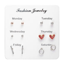 Load image into Gallery viewer, Minimalist Mixed Small Earrings Set Simple Geometric Stud Earrings for Women Girls Tiny Ear Studs Pendientes Kleine Oorbellen