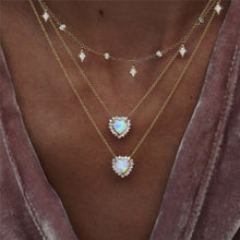 Load image into Gallery viewer, Vintage Multi-element Crystal Necklace For Women Fashion Stone Necklace Multiple Layers Pendant Long Necklaces Boho Gift Jewelry