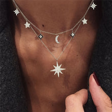 Load image into Gallery viewer, Vintage Multi-element Crystal Necklace For Women Fashion Stone Necklace Multiple Layers Pendant Long Necklaces Boho Gift Jewelry