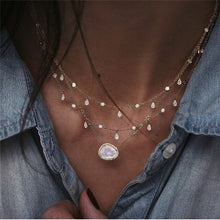 Load image into Gallery viewer, Vintage Multi-element Crystal Necklace For Women Fashion Stone Necklace Multiple Layers Pendant Long Necklaces Boho Gift Jewelry