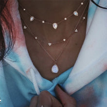 Load image into Gallery viewer, Vintage Multi-element Crystal Necklace For Women Fashion Stone Necklace Multiple Layers Pendant Long Necklaces Boho Gift Jewelry