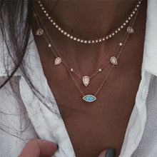 Load image into Gallery viewer, Vintage Multi-element Crystal Necklace For Women Fashion Stone Necklace Multiple Layers Pendant Long Necklaces Boho Gift Jewelry