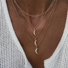 Load image into Gallery viewer, Vintage Multi-element Crystal Necklace For Women Fashion Stone Necklace Multiple Layers Pendant Long Necklaces Boho Gift Jewelry