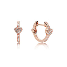 Load image into Gallery viewer, 925 Sterling Silver Earrings Feather Heart Snowflake Earrings for Women Wedding Party Jewelry