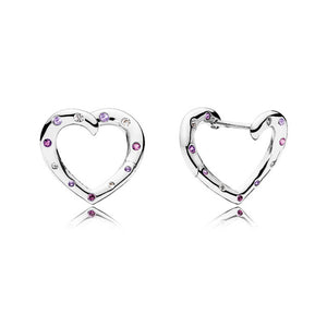 925 Sterling Silver Earrings Feather Heart Snowflake Earrings for Women Wedding Party Jewelry