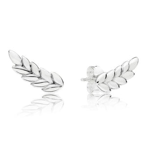 925 Sterling Silver Earrings Feather Heart Snowflake Earrings for Women Wedding Party Jewelry
