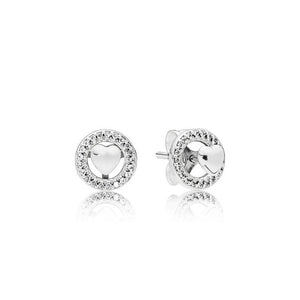 925 Sterling Silver Earrings Feather Heart Snowflake Earrings for Women Wedding Party Jewelry