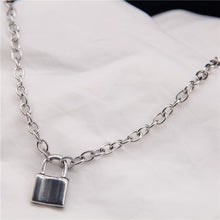 Load image into Gallery viewer, HZ 2019 Cool Lock Cross Punk Rock Chain Adjustable Bracelet Long Chain Silver Alloy Stainless Metal Line for Women Jewelry Party