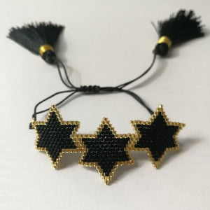 SHINUSBOHO 5X Punk Miyuki Charm Friendship Bracelets Bangles Gothic Rock Gold Rivets Men Jewelry Statement Bracelets for Women