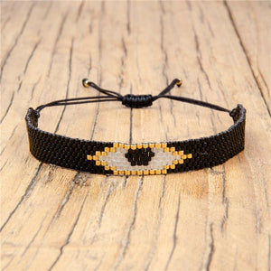 SHINUSBOHO 5X Punk Miyuki Charm Friendship Bracelets Bangles Gothic Rock Gold Rivets Men Jewelry Statement Bracelets for Women