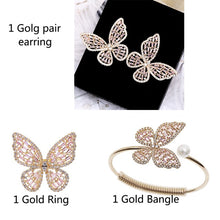 Load image into Gallery viewer, Female Open Bangle Bracelet Sweety Cubic Zircon Cuff Bangles Elegant CZ Butterfly OL Pearl Bangle for Women Costume Jewelry Gift