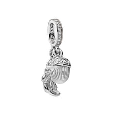 Load image into Gallery viewer, Couqcy 2019 Autumn NEW Moments Flower Pendant Fit pandora Bracelet Necklace Little Mermaid Flounder Charm DIY Jewelry Gifts love