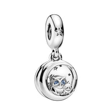 Load image into Gallery viewer, Couqcy 2019 Autumn NEW Moments Flower Pendant Fit pandora Bracelet Necklace Little Mermaid Flounder Charm DIY Jewelry Gifts love