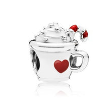 Load image into Gallery viewer, Couqcy 2019 Autumn NEW Moments Flower Pendant Fit pandora Bracelet Necklace Little Mermaid Flounder Charm DIY Jewelry Gifts love