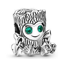 Load image into Gallery viewer, Couqcy 2019 Autumn NEW Moments Flower Pendant Fit pandora Bracelet Necklace Little Mermaid Flounder Charm DIY Jewelry Gifts love