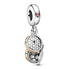 Load image into Gallery viewer, Couqcy 2019 Autumn NEW Moments Flower Pendant Fit pandora Bracelet Necklace Little Mermaid Flounder Charm DIY Jewelry Gifts love