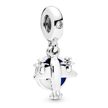 Load image into Gallery viewer, Couqcy 2019 Autumn NEW Moments Flower Pendant Fit pandora Bracelet Necklace Little Mermaid Flounder Charm DIY Jewelry Gifts love