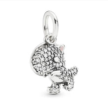 Load image into Gallery viewer, Couqcy 2019 Autumn NEW Moments Flower Pendant Fit pandora Bracelet Necklace Little Mermaid Flounder Charm DIY Jewelry Gifts love