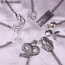 Load image into Gallery viewer, stainless steel chain 3mm trendy angel Play rabbit head tiger unicorn Necklace women unisex jewelry new punk flame necklaces men