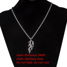 Load image into Gallery viewer, stainless steel chain 3mm trendy angel Play rabbit head tiger unicorn Necklace women unisex jewelry new punk flame necklaces men