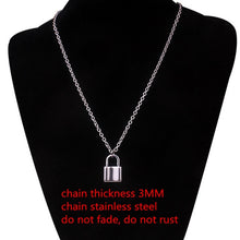 Load image into Gallery viewer, stainless steel chain 3mm trendy angel Play rabbit head tiger unicorn Necklace women unisex jewelry new punk flame necklaces men