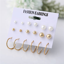 Load image into Gallery viewer, Minimalist Mixed Small Earrings Set Simple Geometric Stud Earrings for Women Girls Tiny Ear Studs Pendientes Kleine Oorbellen