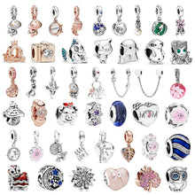 Load image into Gallery viewer, New mushroom Hedgehog Flying dragon butterfly Leaves Charm Beads Fits Original Pandora Charms Bracelet Women Jewelry DIY Making