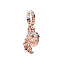 Load image into Gallery viewer, New mushroom Hedgehog Flying dragon butterfly Leaves Charm Beads Fits Original Pandora Charms Bracelet Women Jewelry DIY Making